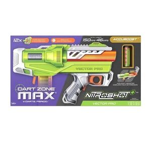 Dart Zone Max Vector Pro Motorized Dart Blaster 150 FPS AccuBoost 6616 New